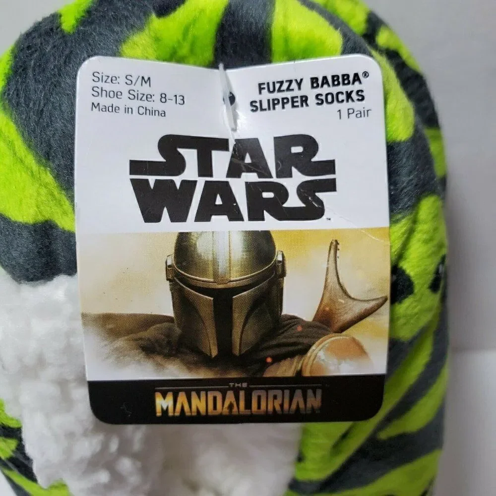 ‎Star Wars Mandalorian Baby Yoda Slipper Socks S/M